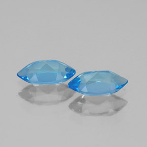 Topaz Gemstone in 7 x 3.5 mm (calibrated) Size for Sale, Topaz Stone in Swiss Blue Color