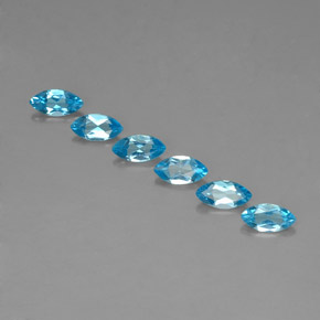 Свисс-Блю Топаз Камень - 0.4ct Фасетная Маркиза (ID: 338715)