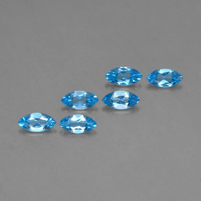2.65 ct Blue Topaz Stone, Natural Topaz in Marquise Facet Shape for Sale