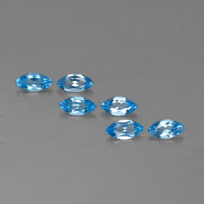 Swiss Blue Topaz Gem - 0.4ct Marquise Facet (ID: 338960)