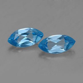 0.92 ct Blue Topaz Gemstone, Topaz Gem in Marquise Facet Shape for Sale.
