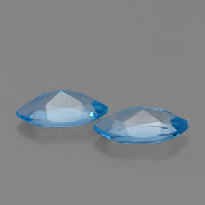 Topaz Gemstone in 7 x 3.5 mm (calibrated) Size for Sale, Topaz Stone in Swiss Blue Color