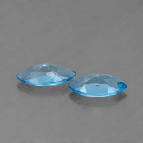 Topaz Gemstone in 7 x 3.5 mm (calibrated) Size for Sale, Topaz Stone in Swiss Blue Color