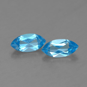 0.93 ct Blue Topaz Gemstone, Topaz Gem in Marquise Facet Shape for Sale.