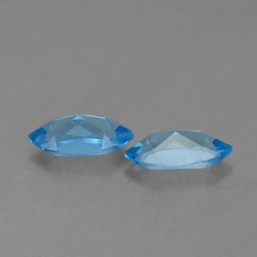Topaz Gemstone in 7 x 3.5 mm (calibrated) Size for Sale, Topaz Stone in Swiss Blue Color