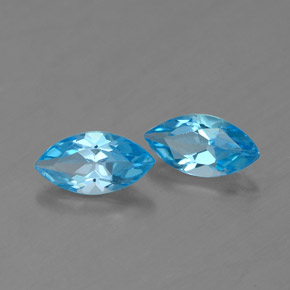 0.92 ct Blue Topaz Stone, Natural Topaz in Marquise Facet Shape for Sale