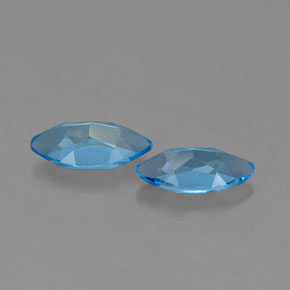 Topaz Gemstone in 7 x 3.5 mm (calibrated) Size for Sale, Topaz Stone in Swiss Blue Color