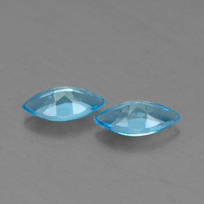 Topaz Gemstone in 7 x 3.5 mm (calibrated) Size for Sale, Topaz Stone in Swiss Blue Color