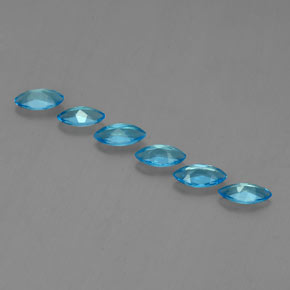 Topaz Gemstones in 7.1 x 3.6 mm Size for Sale, Topaz Stones in Swiss Blue Color