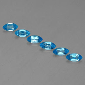 Medium Blue Topas Edelstein - 0.5ct Marquiseschliff (ID: 339303)