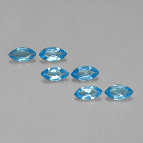 Medium Blue Topas Edelstein - 0.4ct Marquiseschliff (ID: 339422)