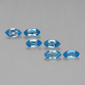 Medium Blue Topaz Gem - 0.5ct Marquise Facet (ID: 339534)
