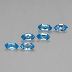 2.76 ctw Blue Topaz Stones, Natural Topaz in Marquise Facet Shape for Sale