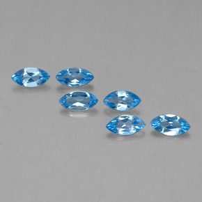 Bleu Suisse Topaze gemme - 0.4ct Marquise facette (ID: 339537)