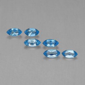 Swiss Blue Topaz Gem - 0.4ct Marquise Facet (ID: 339540)