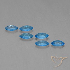 Topaz Gemstones in 7.2 x 3.6 mm Size for Sale, Topaz Stones in Swiss Blue Color