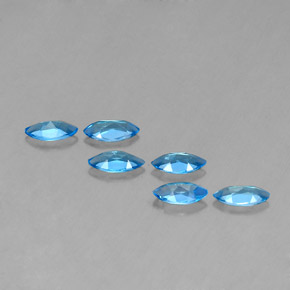 Topaz Gemstone in 7 x 3.5 mm (calibrated) Size for Sale, Topaz Stone in Swiss Blue Color