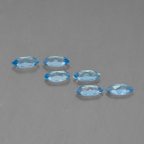 Topaz Gemstones in 7 x 3.5 mm Size for Sale, Topaz Stones in Swiss Blue Color