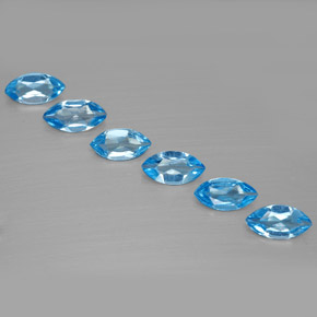 Deep Azure Topas Edelstein - 0.4ct Marquiseschliff (ID: 339602)