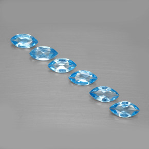 Bleu Suisse Topaze gemme - 0.4ct Marquise facette (ID: 339608)