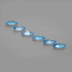Topaz Gemstones in 7 x 3.6 mm Size for Sale, Topaz Stones in Swiss Blue Color