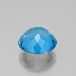 Topaz Gemstone in 9 mm (calibrated) Size for Sale, Topaz Stone in Swiss Blue Color