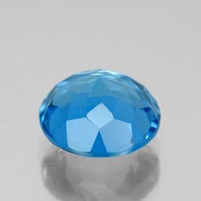 Topaz Gemstone in 9 mm (calibrated) Size for Sale, Topaz Stone in Swiss Blue Color