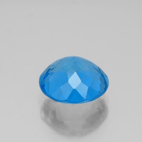 Topaz Gemstone in 9 mm (calibrated) Size for Sale, Topaz Stone in Swiss Blue Color
