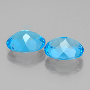 Topaz Gemstone in 9 x 7 mm (calibrated) Size for Sale, Topaz Stone in Swiss Blue Color