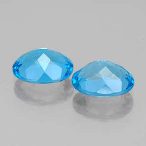 Topaz Gemstone in 9 x 7 mm (calibrated) Size for Sale, Topaz Stone in Swiss Blue Color
