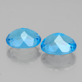 Topaz Gemstone in 9 x 7 mm (calibrated) Size for Sale, Topaz Stone in Swiss Blue Color