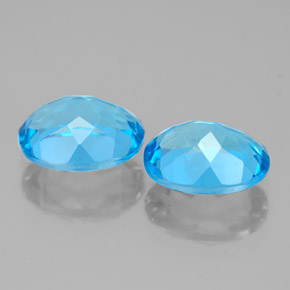 Topaz Gemstone in 9 x 7 mm (calibrated) Size for Sale, Topaz Stone in Swiss Blue Color
