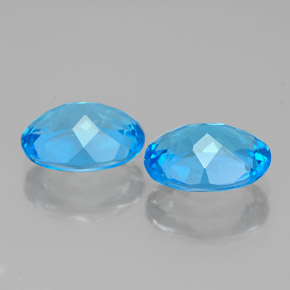 Topaz Gemstone in 9 x 7 mm (calibrated) Size for Sale, Topaz Stone in Swiss Blue Color