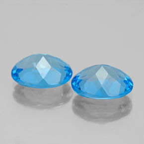 Topaz Gemstone in 9 x 7 mm (calibrated) Size for Sale, Topaz Stone in Swiss Blue Color