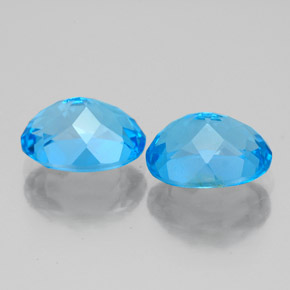 Topaz Gemstone in 9 x 7 mm (calibrated) Size for Sale, Topaz Stone in Swiss Blue Color