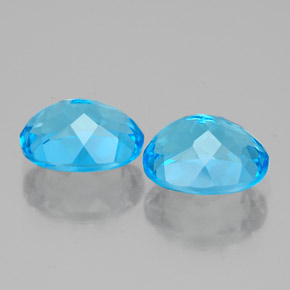 Topaz Gemstones in 9 x 7 mm (calibrated) Size for Sale, Topaz Stones in Swiss Blue Color