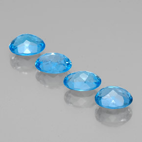 Topaz Gemstone in 8 x 6 mm (calibrated) Size for Sale, Topaz Stone in Swiss Blue Color