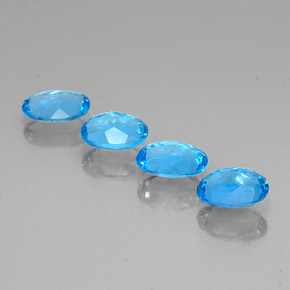 Topaz Gemstone in 8 x 6 mm (calibrated) Size for Sale, Topaz Stone in Swiss Blue Color