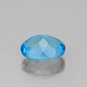 Topaz Gemstone in 9 x 7 mm (calibrated) Size for Sale, Topaz Stone in Swiss Blue Color