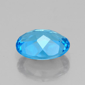 Topaz Gemstone in 9 x 7 mm (calibrated) Size for Sale, Topaz Stone in Swiss Blue Color