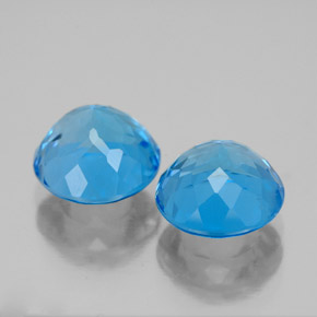Topaz Gemstone in 8 mm (calibrated) Size for Sale, Topaz Stone in Swiss Blue Color