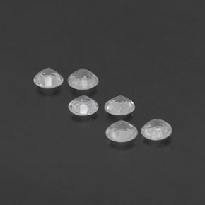 Topaz Gemstone in 4 mm (calibrated) Size for Sale, Topaz Stone in White Color