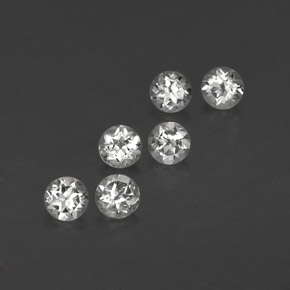 1.72 ct White Topaz Stone, Natural Topaz in Round Facet Shape for Sale