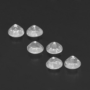 Topaz Gemstone in 4 mm (calibrated) Size for Sale, Topaz Stone in White Color