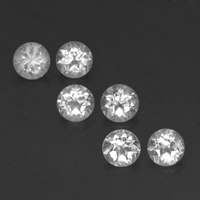 1.96 ct White Topaz Gemstone, Topaz Gem in Round Facet Shape for Sale.