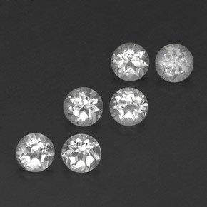 1.96 ct White Topaz Stone, Natural Topaz in Round Facet Shape for Sale