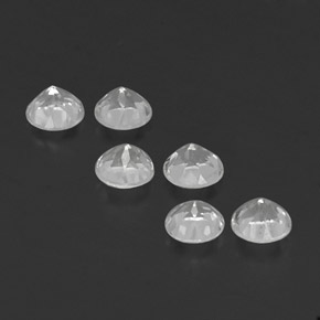 Topaz Gemstone in 4 mm (calibrated) Size for Sale, Topaz Stone in White Color