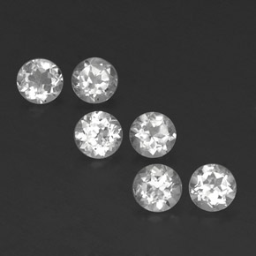 1.72 ct White Topaz Gemstone, Topaz Gem in Round Facet Shape for Sale.