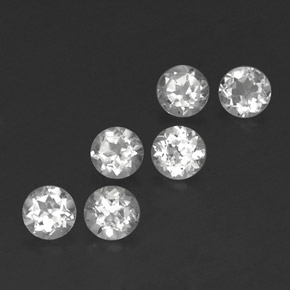 1.72 ct White Topaz Stone, Natural Topaz in Round Facet Shape for Sale