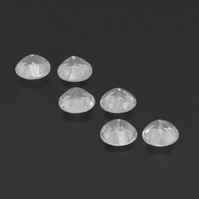 Topaz Gemstone in 4 mm (calibrated) Size for Sale, Topaz Stone in White Color